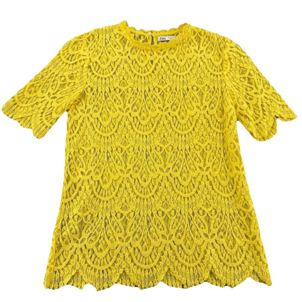 Zara‎ Top Women S Sheer Crochet Boho Festival Coachella Garden Fairy Y2K